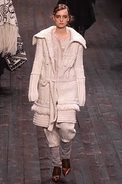 Dries Van Noten F/W 2002 Ivory Wool Duster