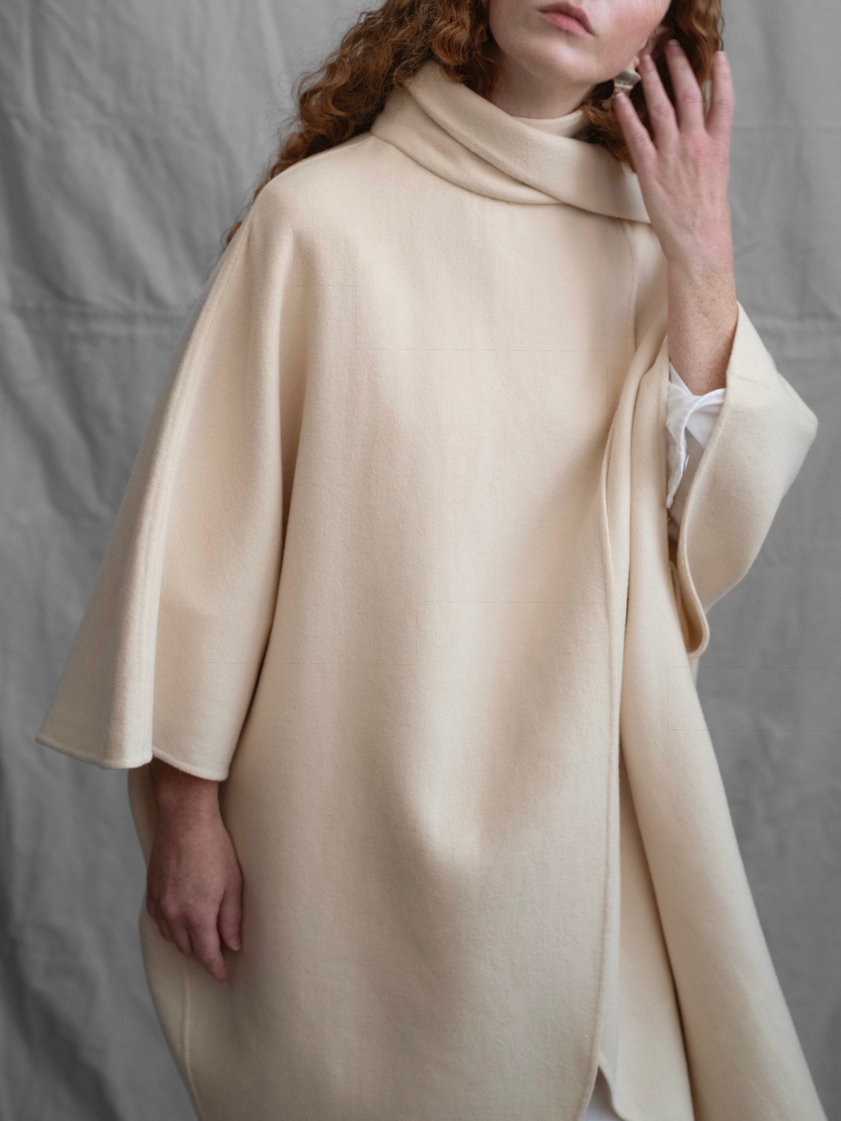 Salvatore Ferragamo 1980s Wool Scarf Coat