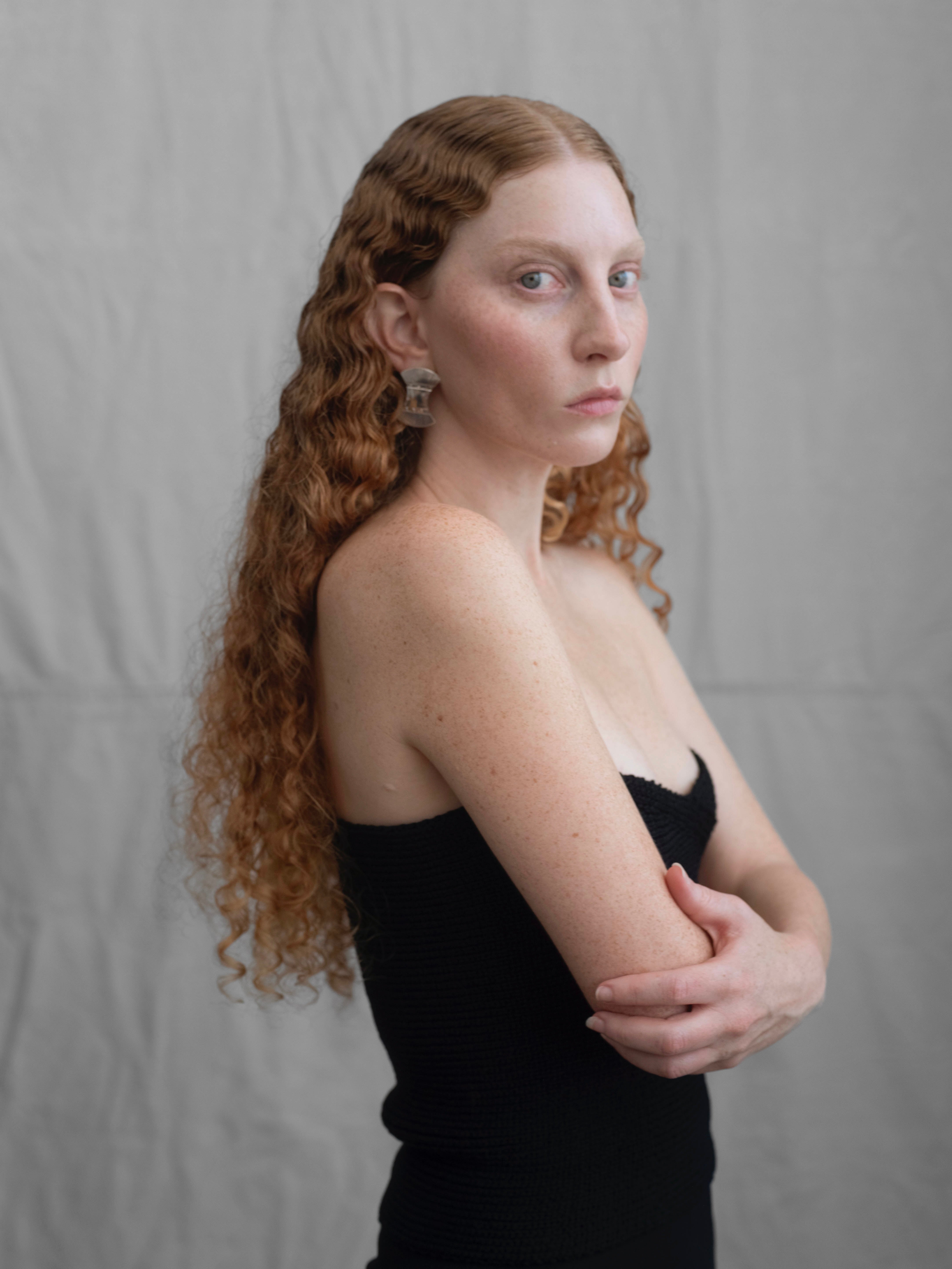 Sterling Silver Art Nouveau Revival Fan Earrings