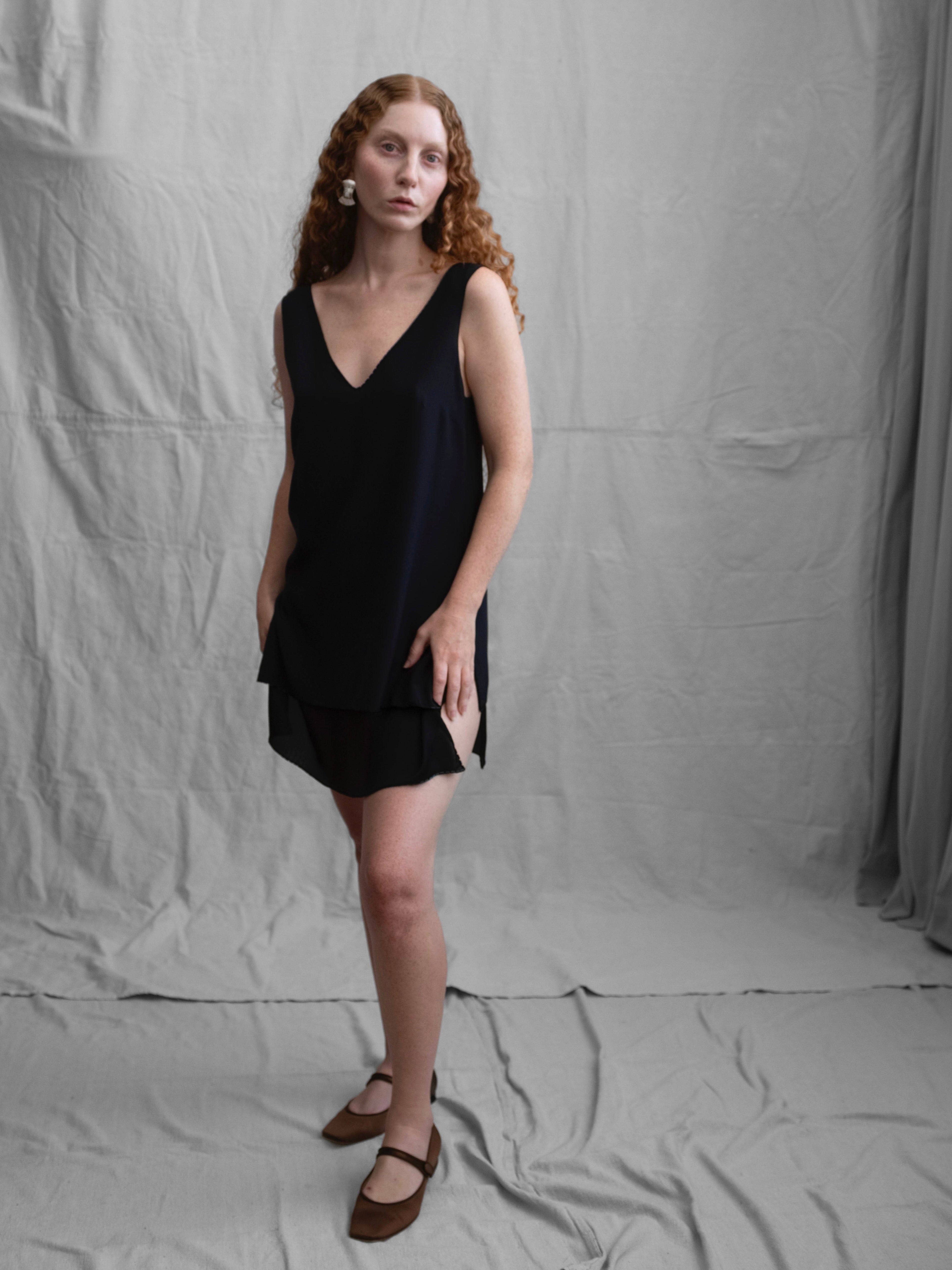 Prada F/W 1997 Silk Skirt Set with Beaded Trim