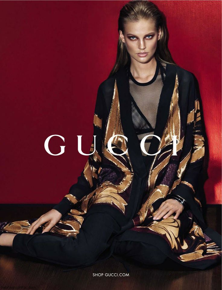 Gucci S/S 2014 Silk Chiffon and Lamé Robe