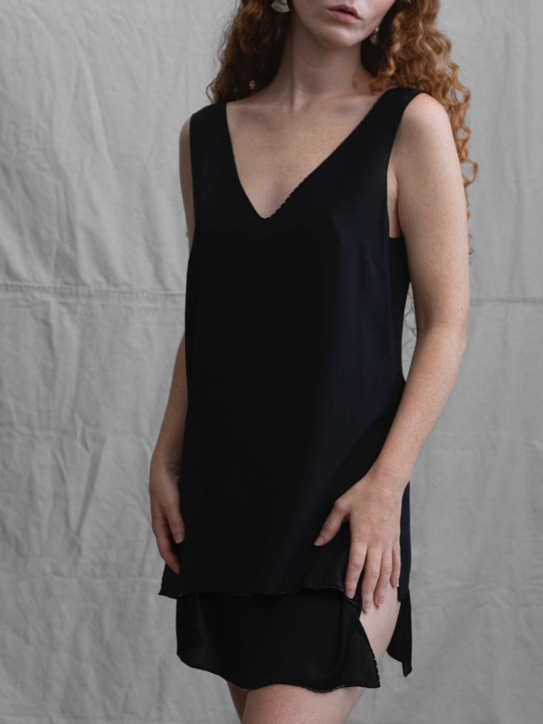 Prada F/W 1997 Silk Skirt Set with Beaded Trim