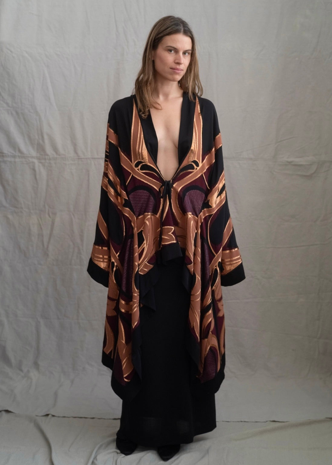 Gucci S/S 2014 Silk Chiffon and Lamé Robe