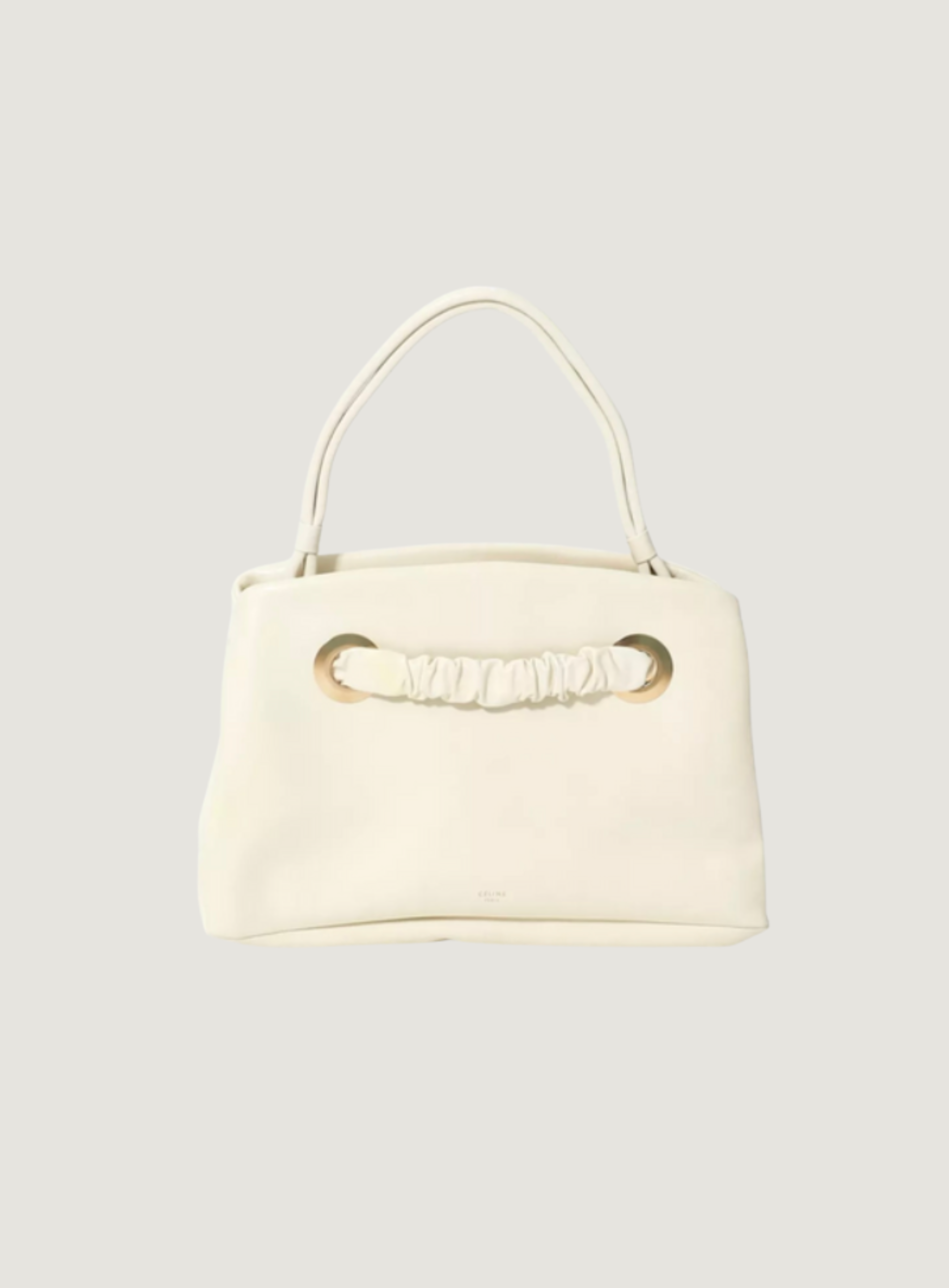 LEATHER EYELET CLASP HANDLE BAG S/S 2018