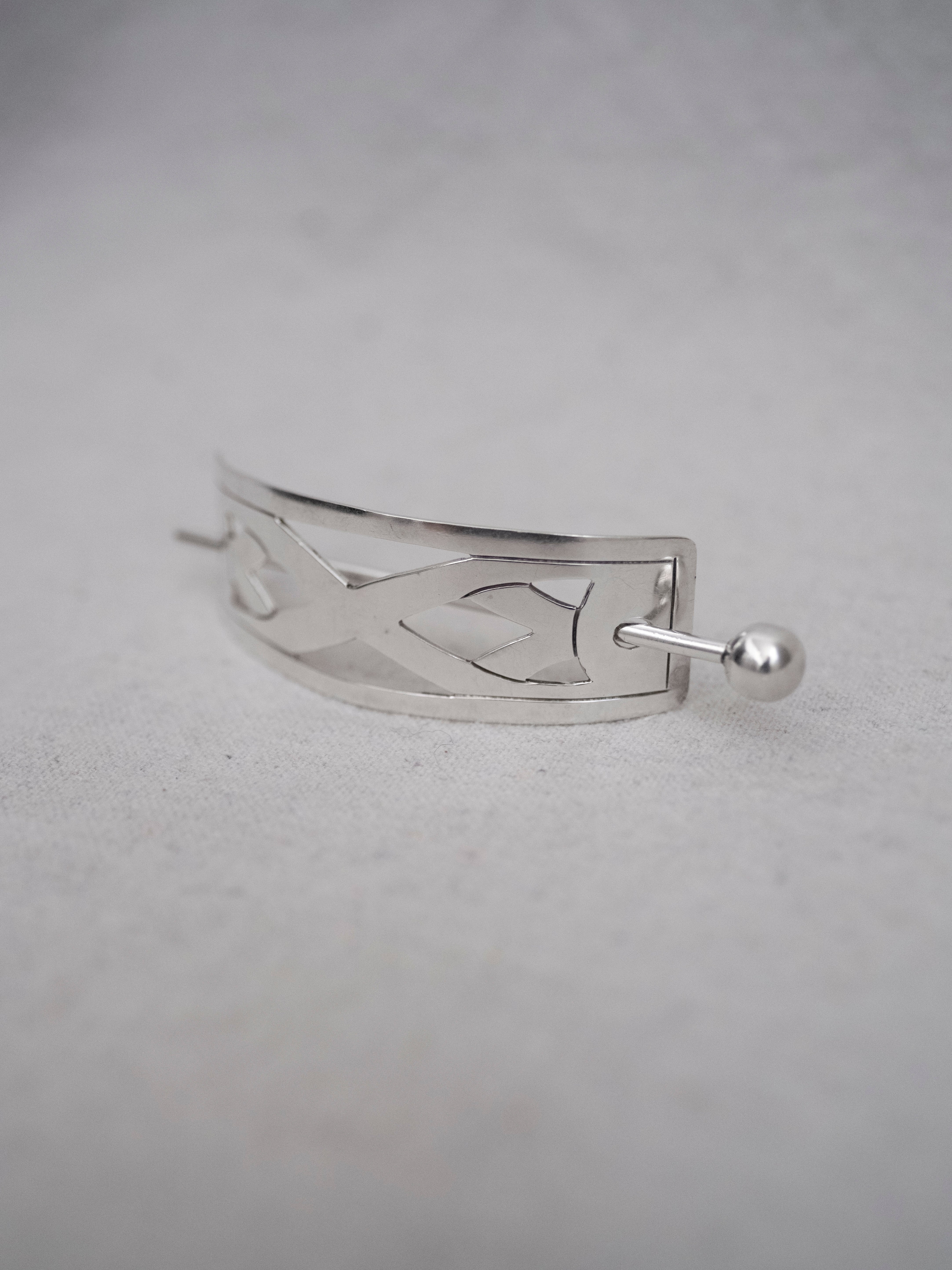 Sterling Silver Fretwork Bun Holder