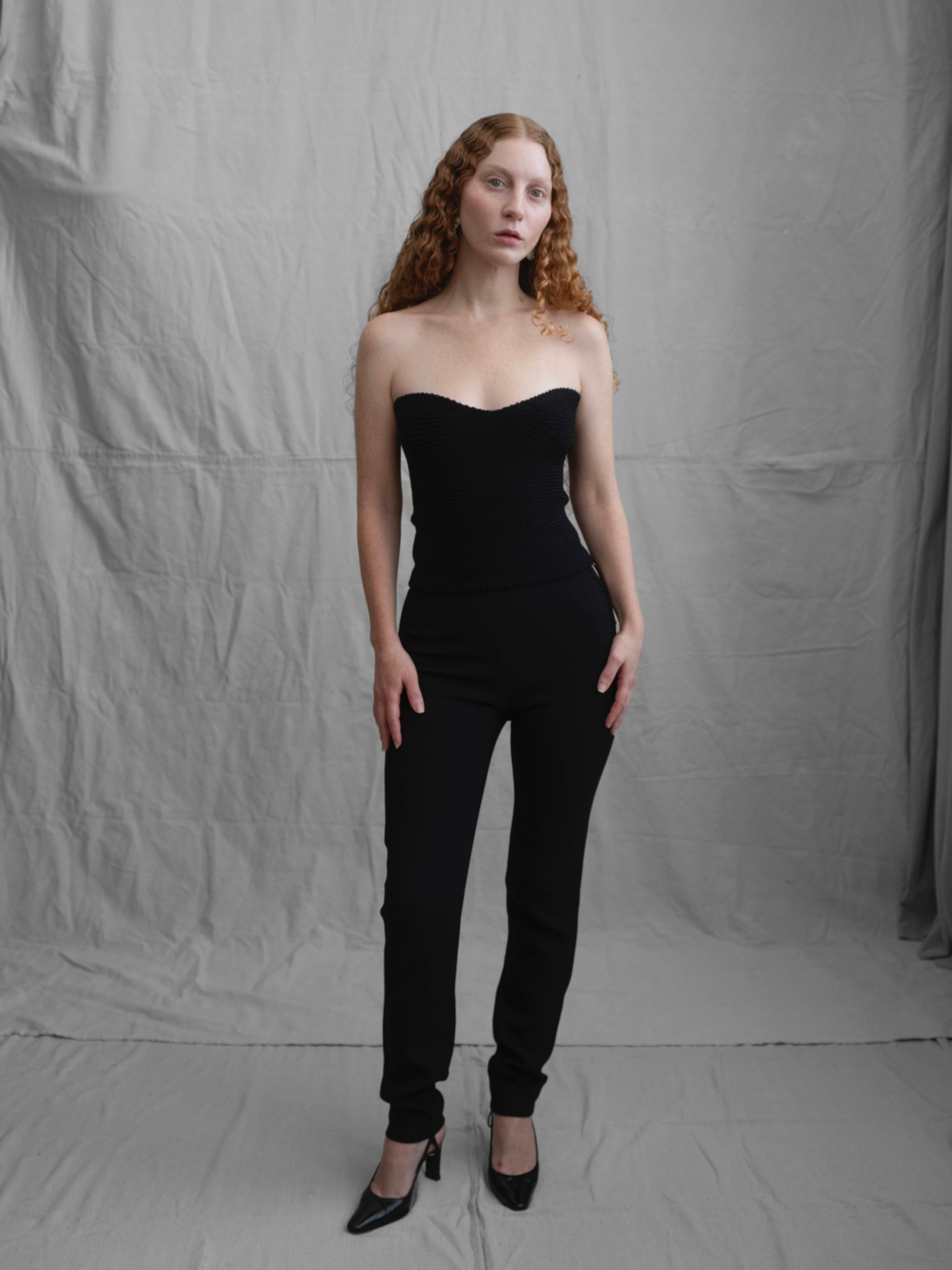 Gianni Versace 1990s Cut-Out Wool Leggings