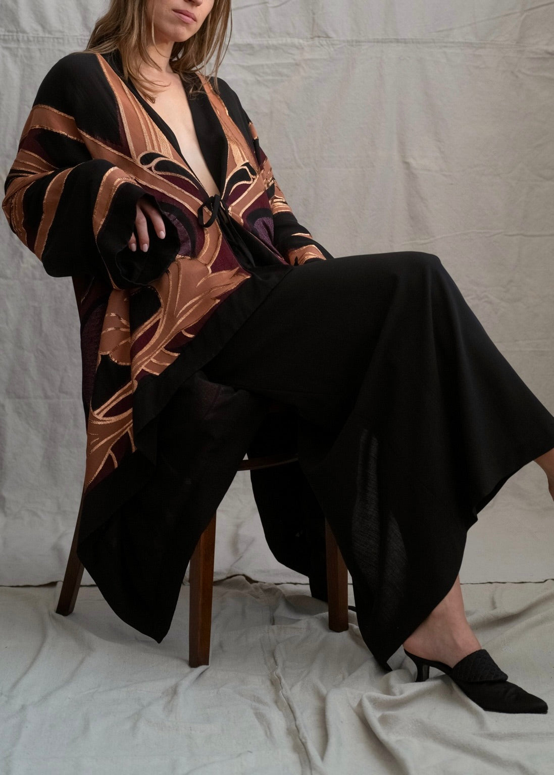 Gucci S/S 2014 Silk Chiffon and Lamé Robe
