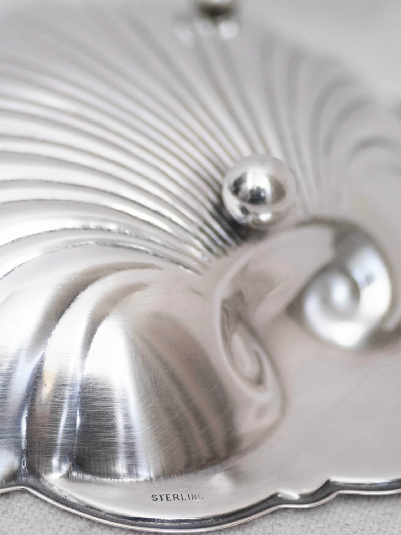 Sterling Silver Clamshell Dish